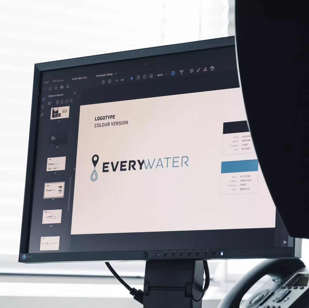 Everywater logo branding and communication