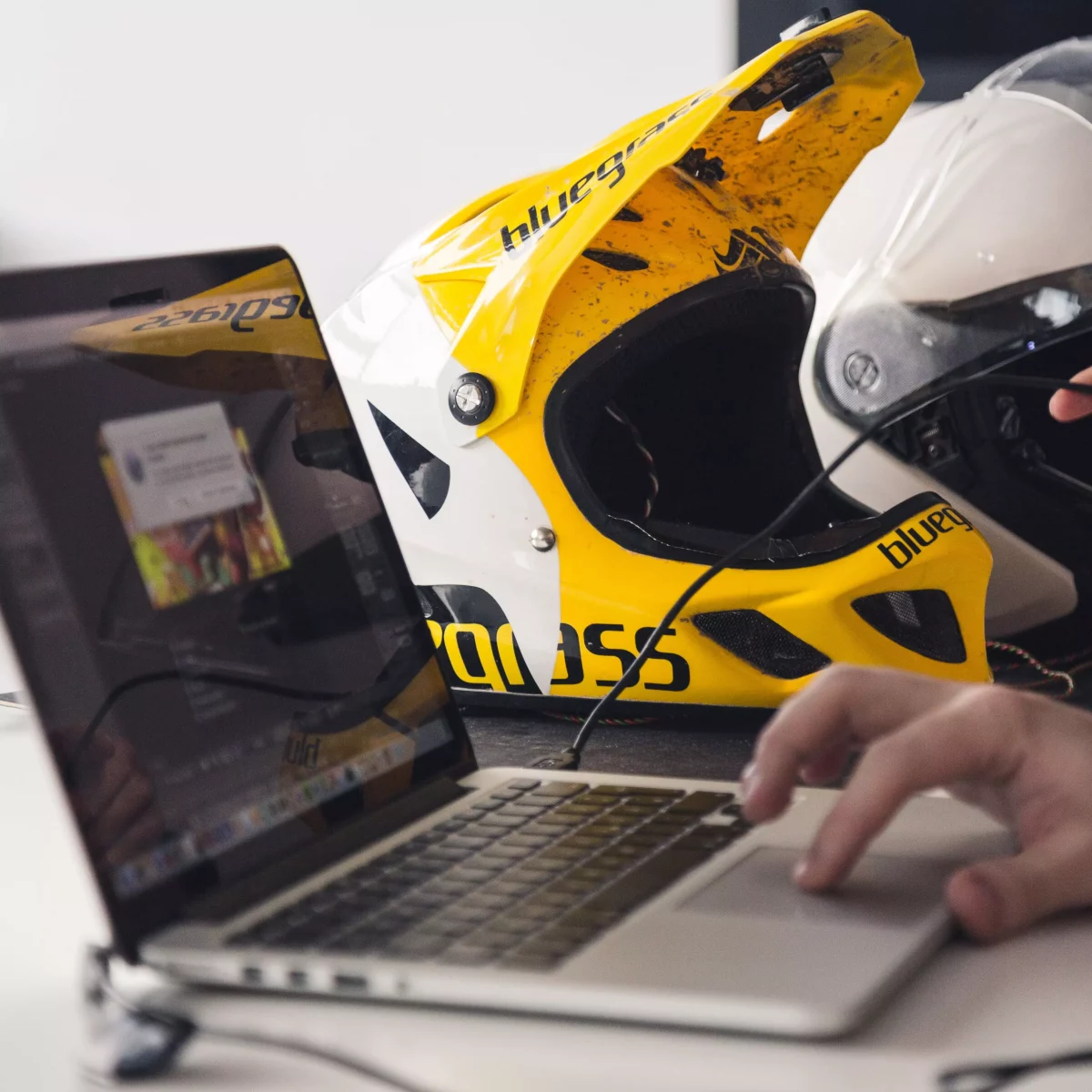 KISKA creative technologist tests a connected helmet prototype