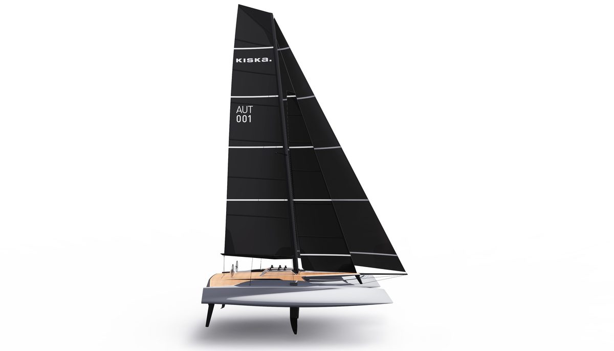 Side view of Vision Future Sailing render - a KISKA speculative design project